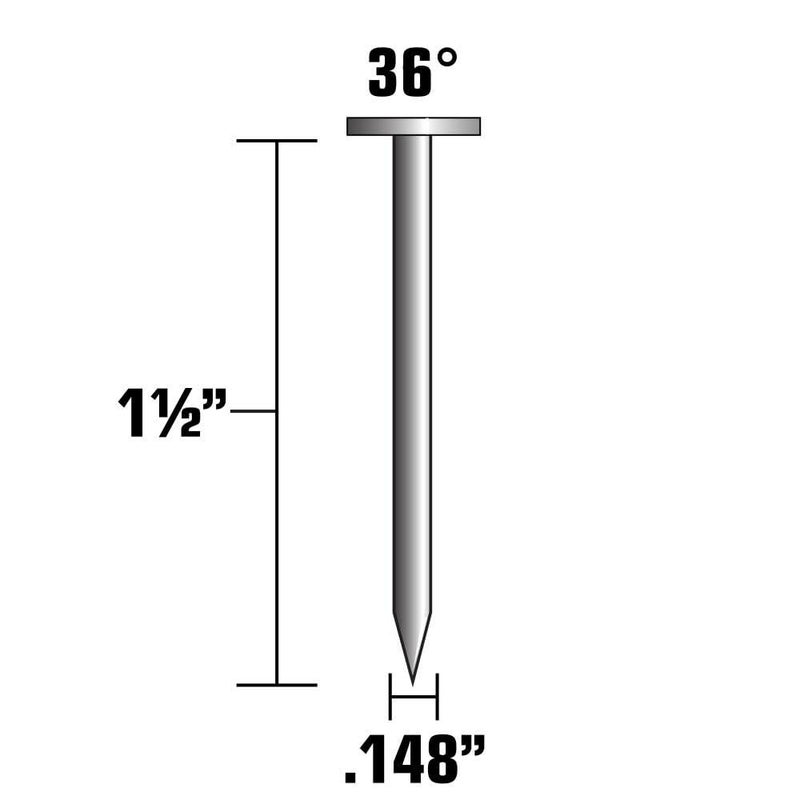 Metabo HPT Framing Nails | 1-1/2 in. x .148 in | Metal Connector, Paper Tape | 36 Degree, Strap-Tite | Smooth Shank | Heat Treated, Hot-Dipped Galvanized | 3,000 Count | 17134HPT - Image 2